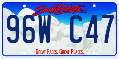SD license plate 96WC47