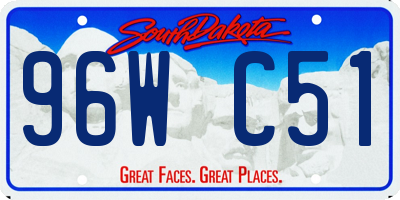 SD license plate 96WC51