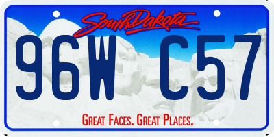 SD license plate 96WC57