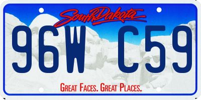 SD license plate 96WC59