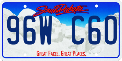 SD license plate 96WC60