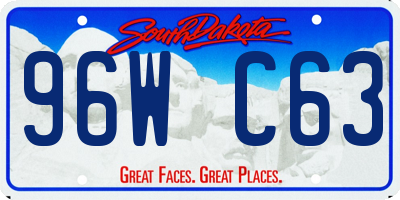 SD license plate 96WC63