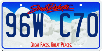 SD license plate 96WC70