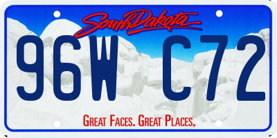 SD license plate 96WC72