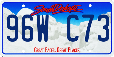 SD license plate 96WC73