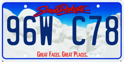 SD license plate 96WC78