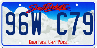 SD license plate 96WC79