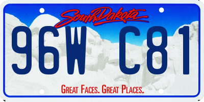 SD license plate 96WC81