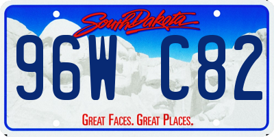 SD license plate 96WC82
