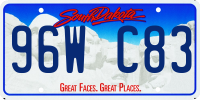 SD license plate 96WC83