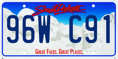 SD license plate 96WC91
