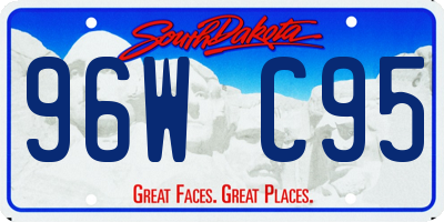 SD license plate 96WC95