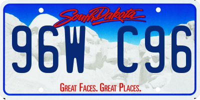 SD license plate 96WC96