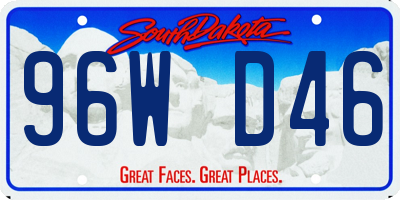 SD license plate 96WD46