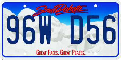 SD license plate 96WD56