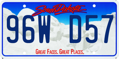 SD license plate 96WD57