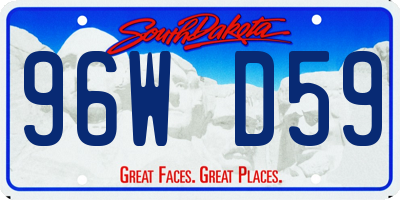SD license plate 96WD59