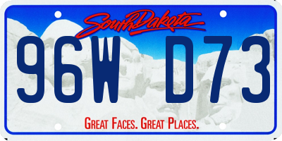 SD license plate 96WD73