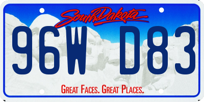 SD license plate 96WD83