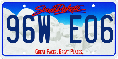SD license plate 96WE06