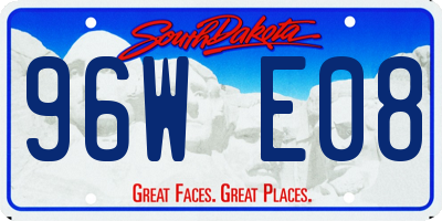 SD license plate 96WE08