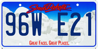 SD license plate 96WE21