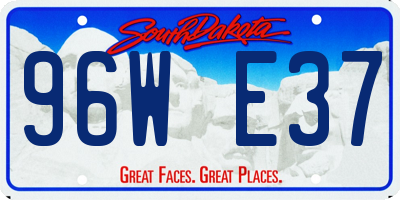 SD license plate 96WE37