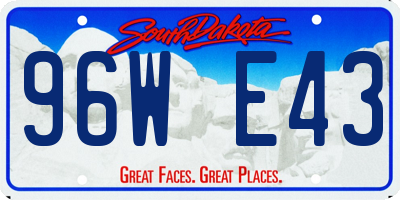SD license plate 96WE43