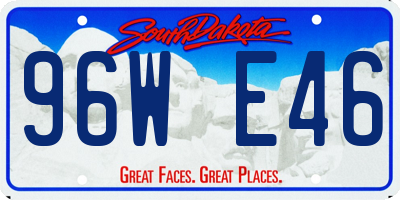 SD license plate 96WE46