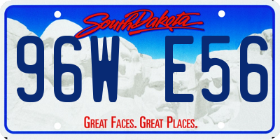 SD license plate 96WE56