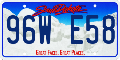 SD license plate 96WE58
