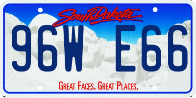 SD license plate 96WE66