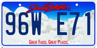 SD license plate 96WE71