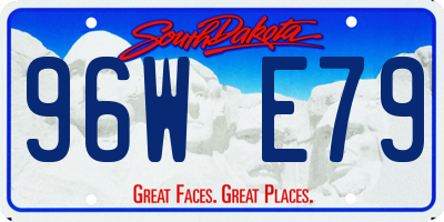 SD license plate 96WE79