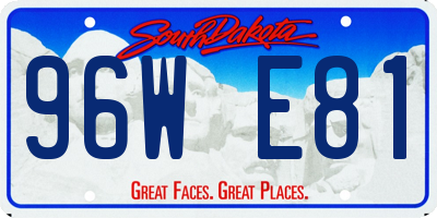 SD license plate 96WE81