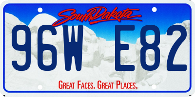 SD license plate 96WE82