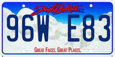 SD license plate 96WE83
