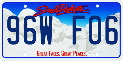 SD license plate 96WF06