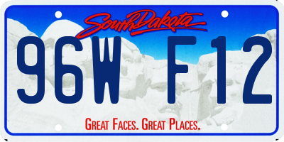 SD license plate 96WF12