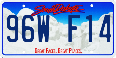SD license plate 96WF14