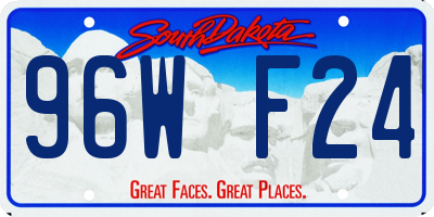SD license plate 96WF24