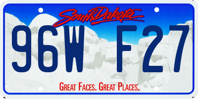 SD license plate 96WF27