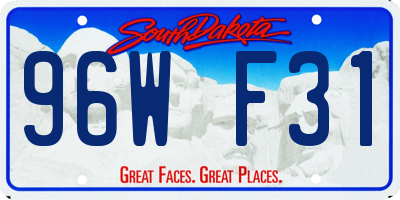 SD license plate 96WF31