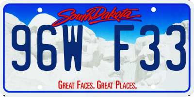 SD license plate 96WF33