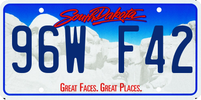 SD license plate 96WF42