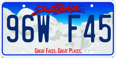 SD license plate 96WF45