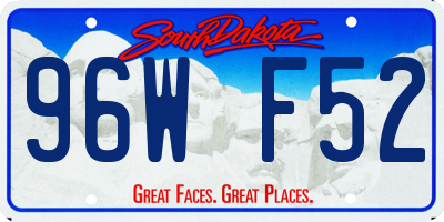 SD license plate 96WF52