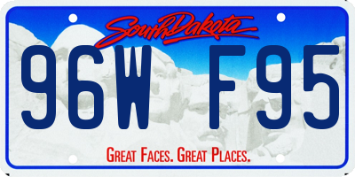 SD license plate 96WF95