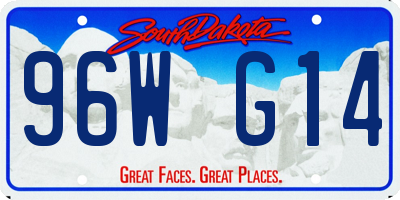 SD license plate 96WG14