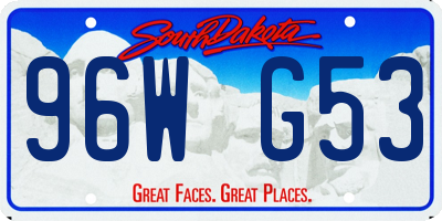 SD license plate 96WG53